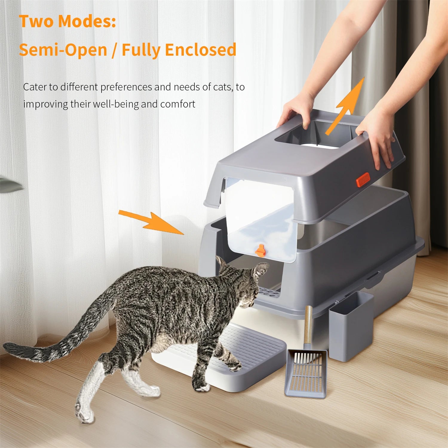 Stainless Steel Cat Litter Box Durable Hygienic and Rust-Resistant Design
