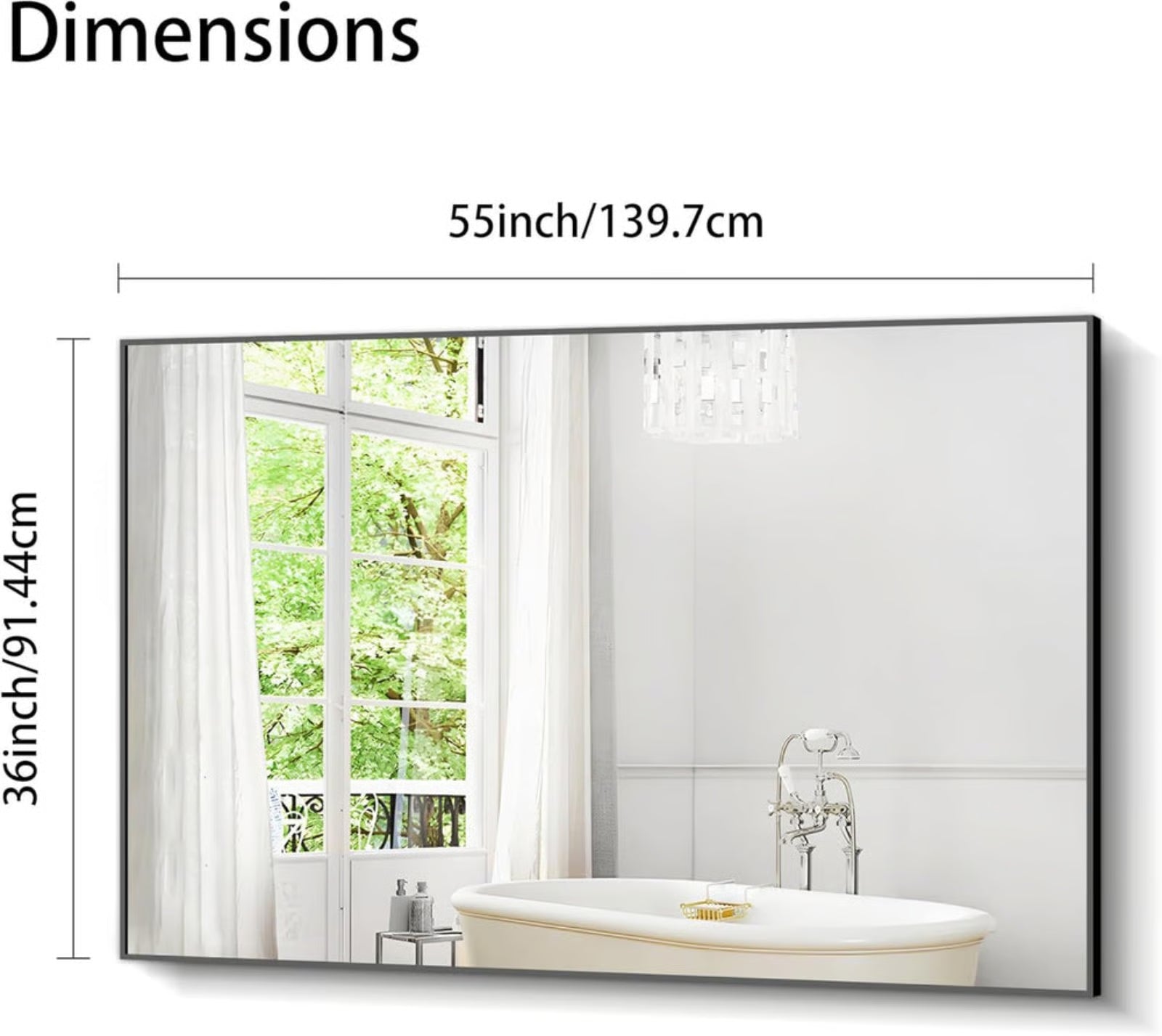 Black Rectangle Mirror