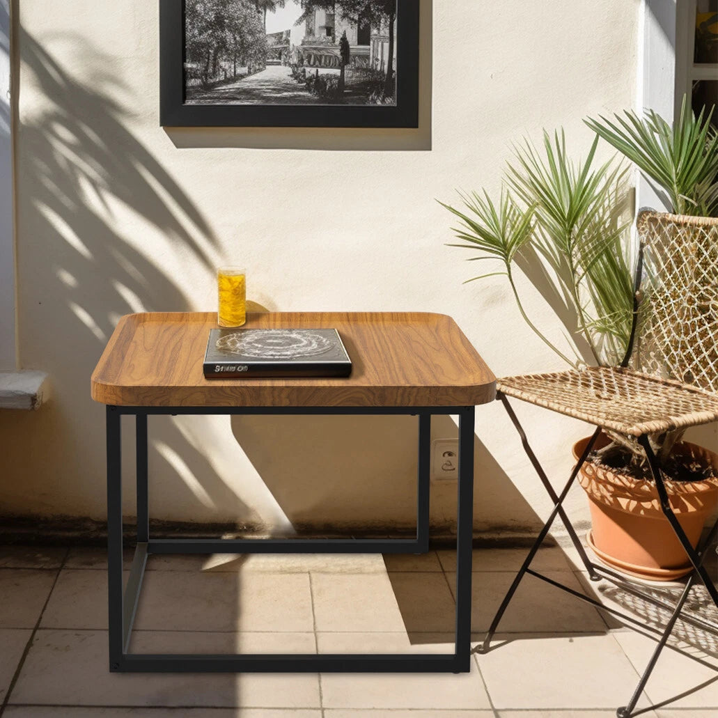 Drop-Shaped Wooden Coffee Table Set 2-in-1