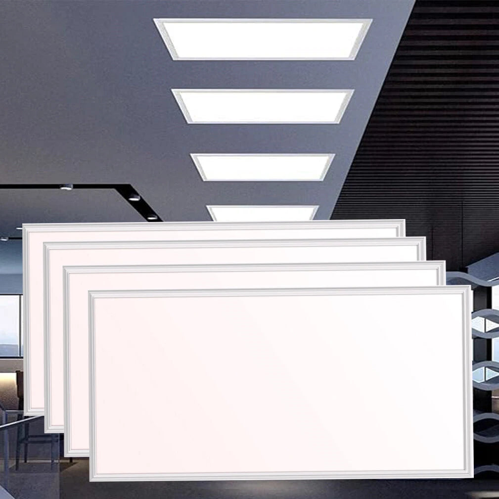 4PCS Large 72W Large LED Panel Light Recessed Ceiling Light 6000K White Daylight