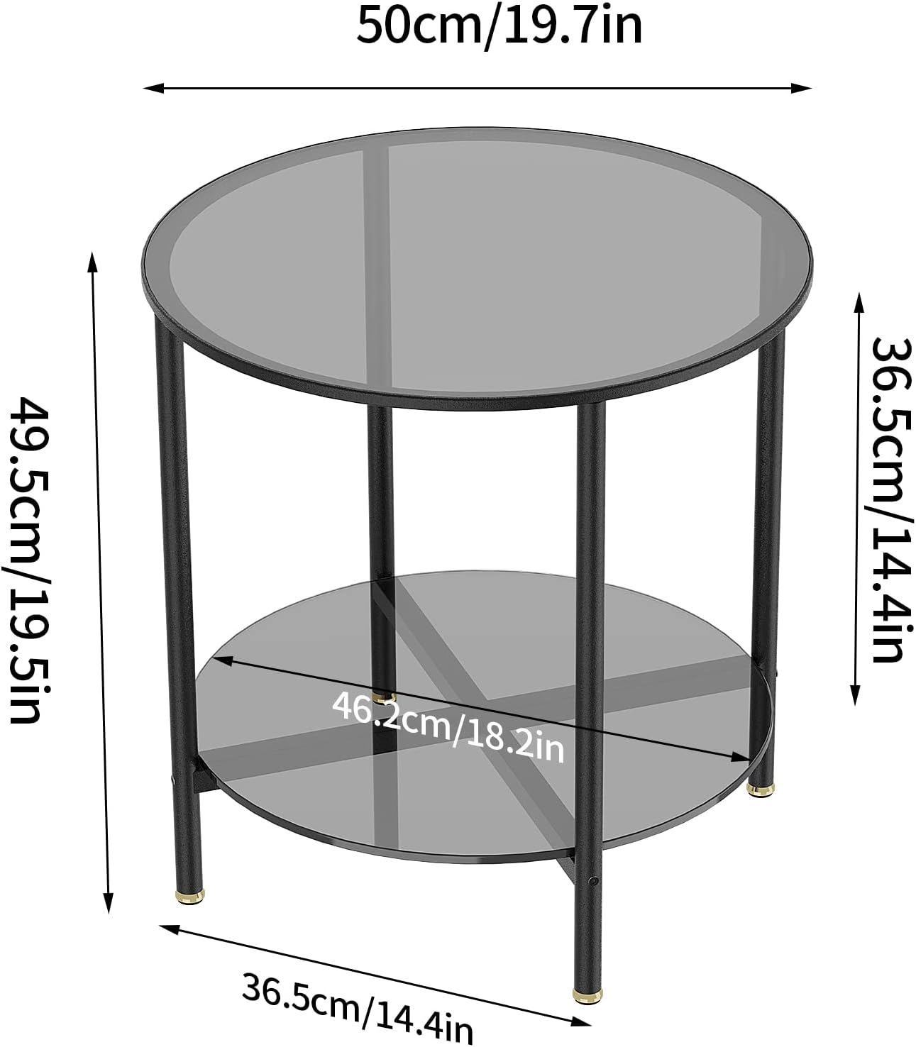 Artloge Glass Side Table