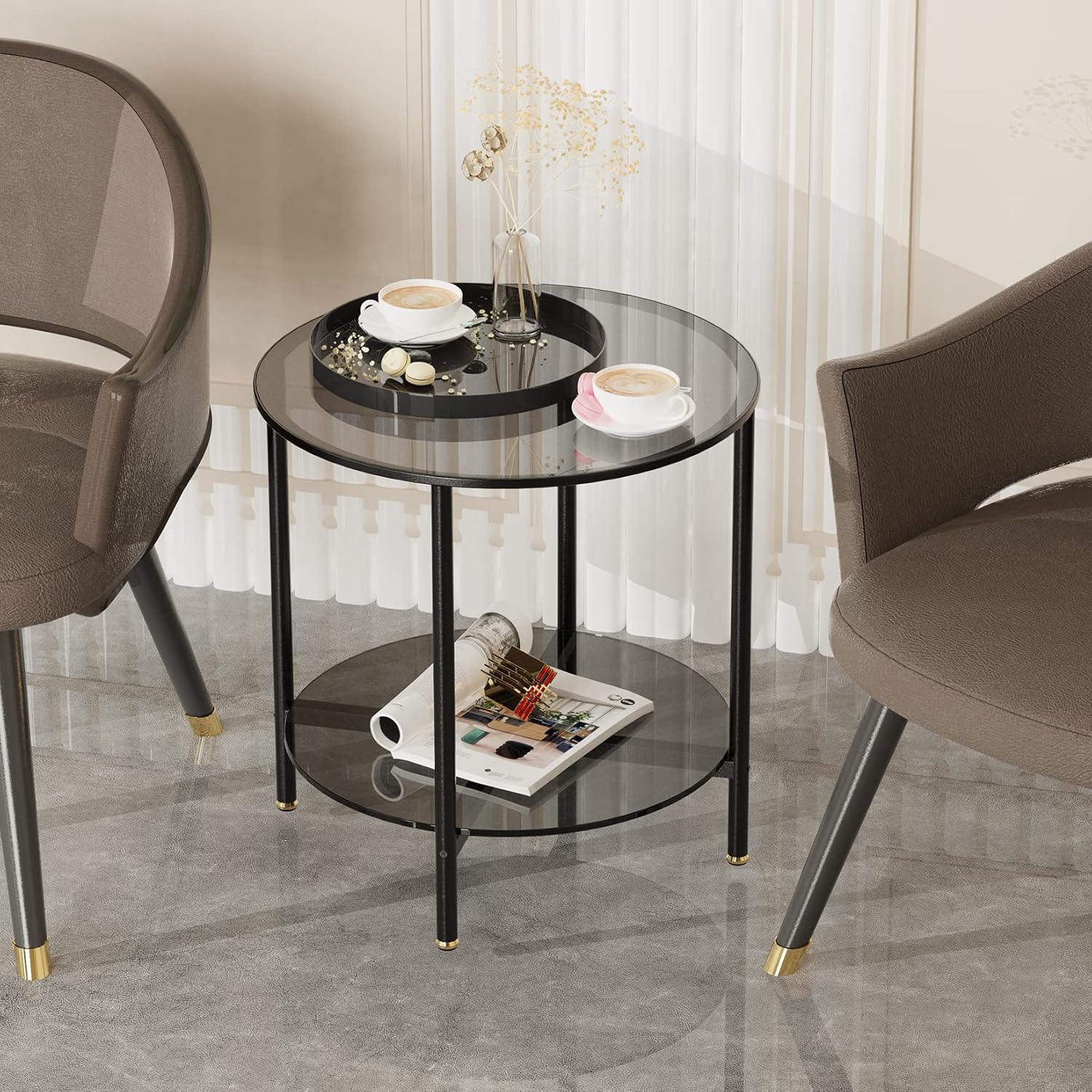 Artloge Glass Side Table