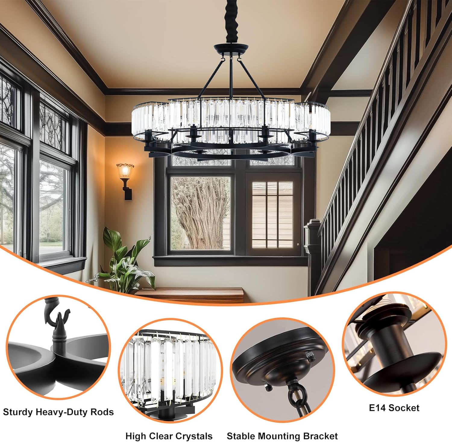 Style: Vintage Industrial Type: Chandelier Lamp Model: Pendant Light Fixture Feature: 6-li