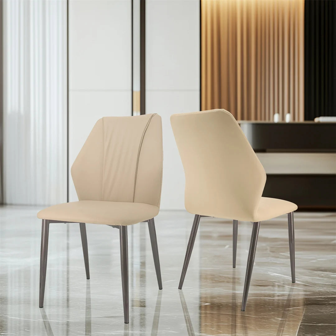 Elegant Dining Microfiber Chairs Soft Upholstered Seating with Sturdy Frame for Luxurious Comfort