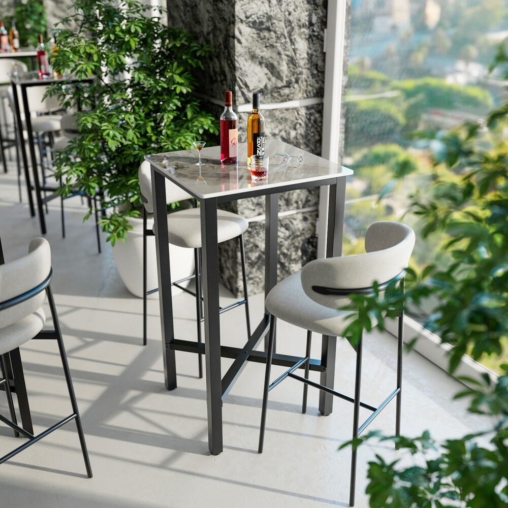 42" Marble Top Bar Table