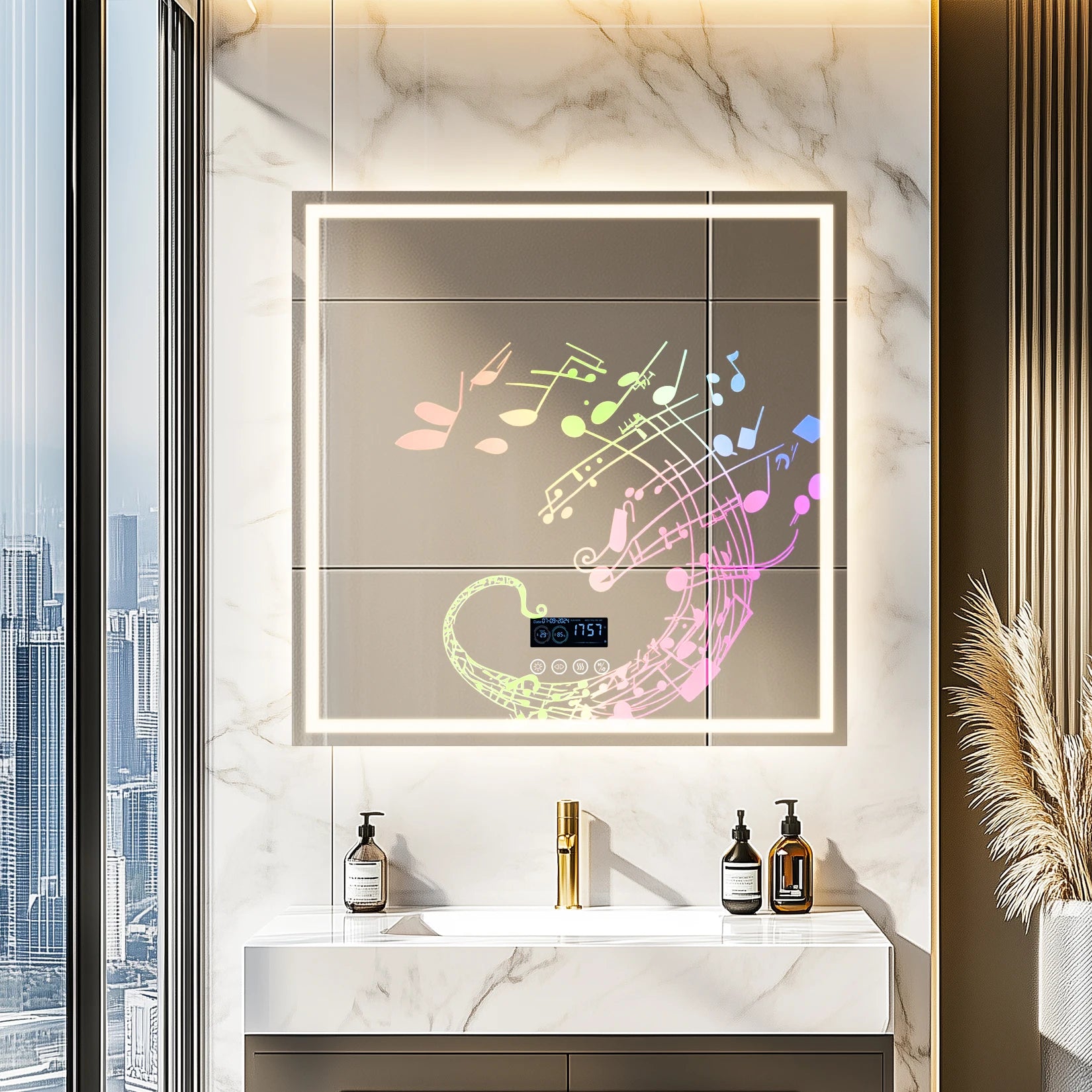 Wisfor LED Bathroom Mirror Modern Design with Bright Energy-Efficient Lighting and Anti-Fog Feature