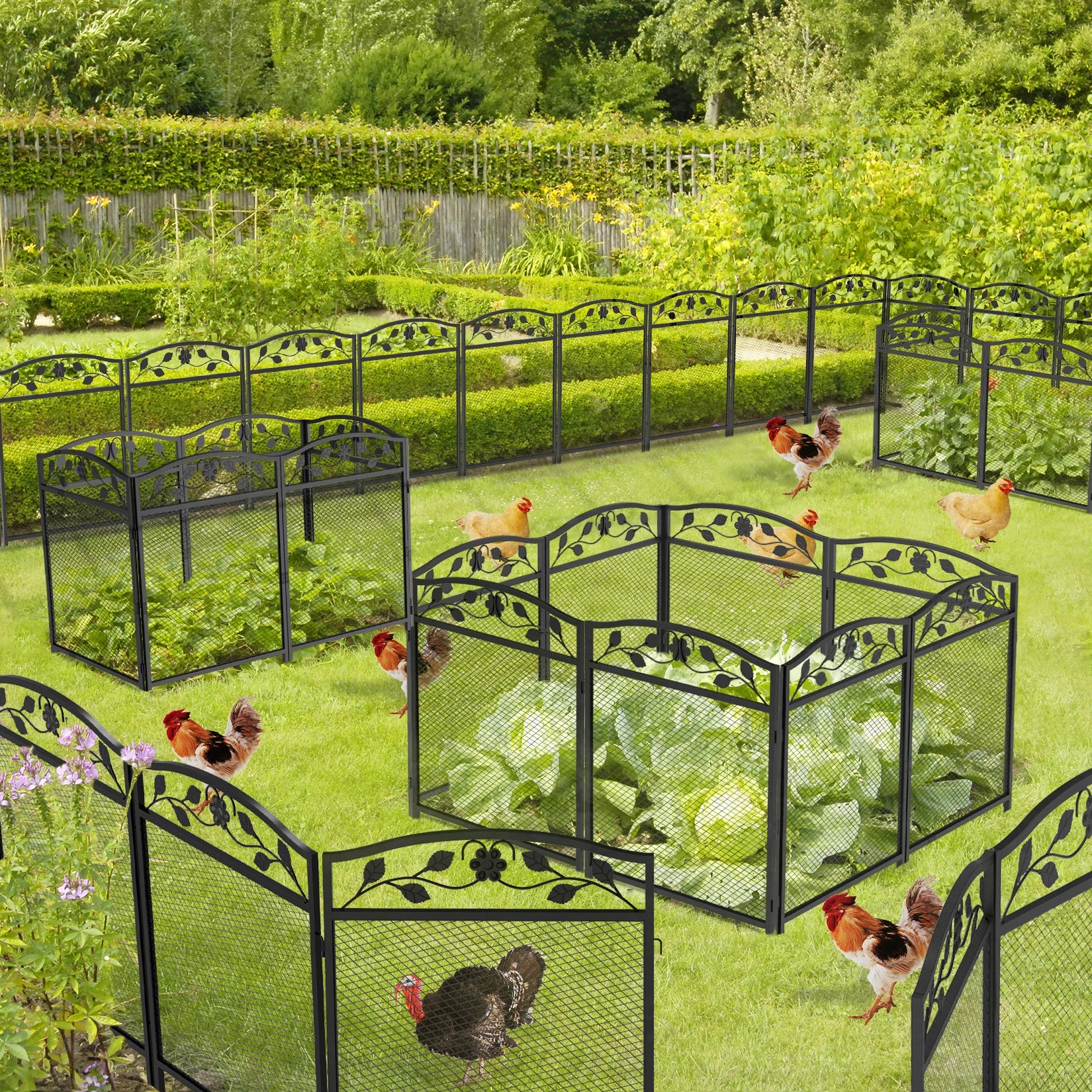Decorative Garden Playpen Stylish and Safe Outdoor Enclosure for Pets or Small Animals