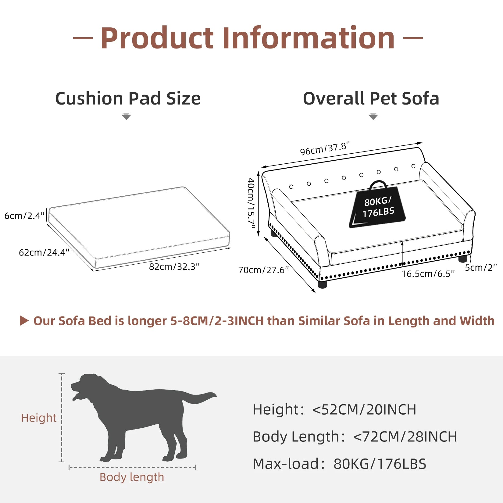 Luxury Elevated Dog Sofa