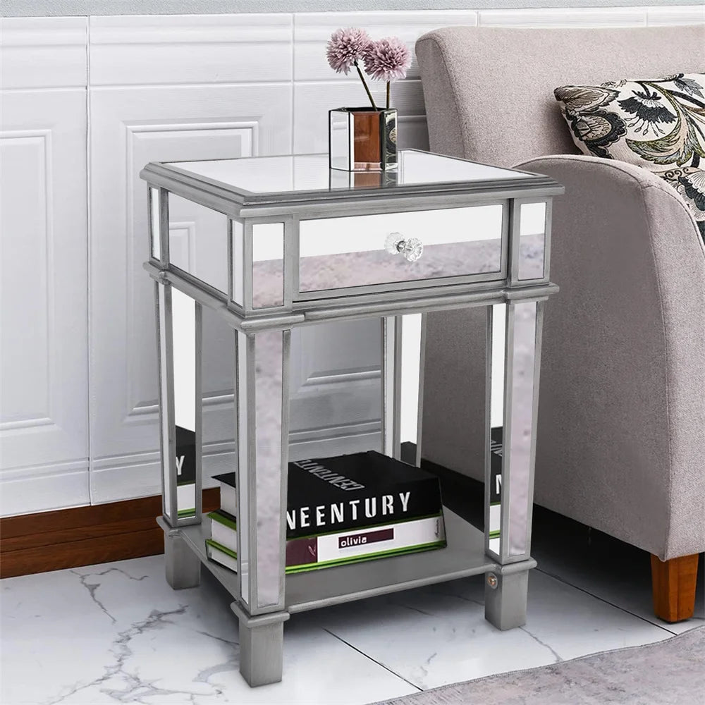 Mirrored Side Table