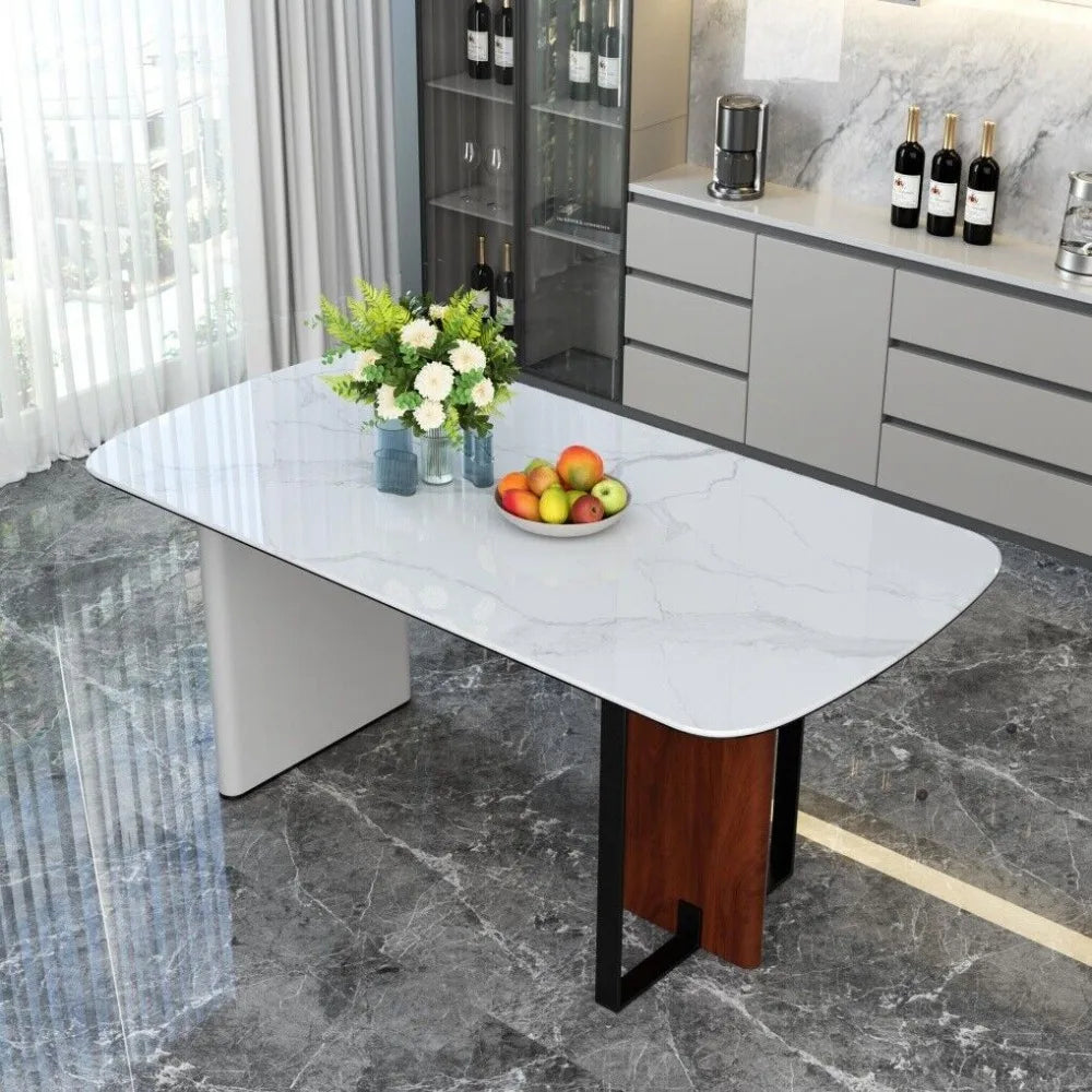 Upscale 63in Marble Dining Table