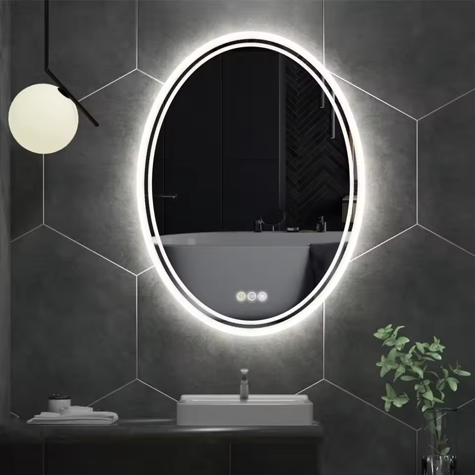 24" Round Frameless Bathroom Mirror – Sleek & Modern Design