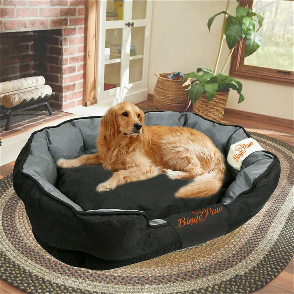Orthopedic Sofa Dog Bed Memory Foam Support with Cozy Plush Cover for Joint Relief and Comfort