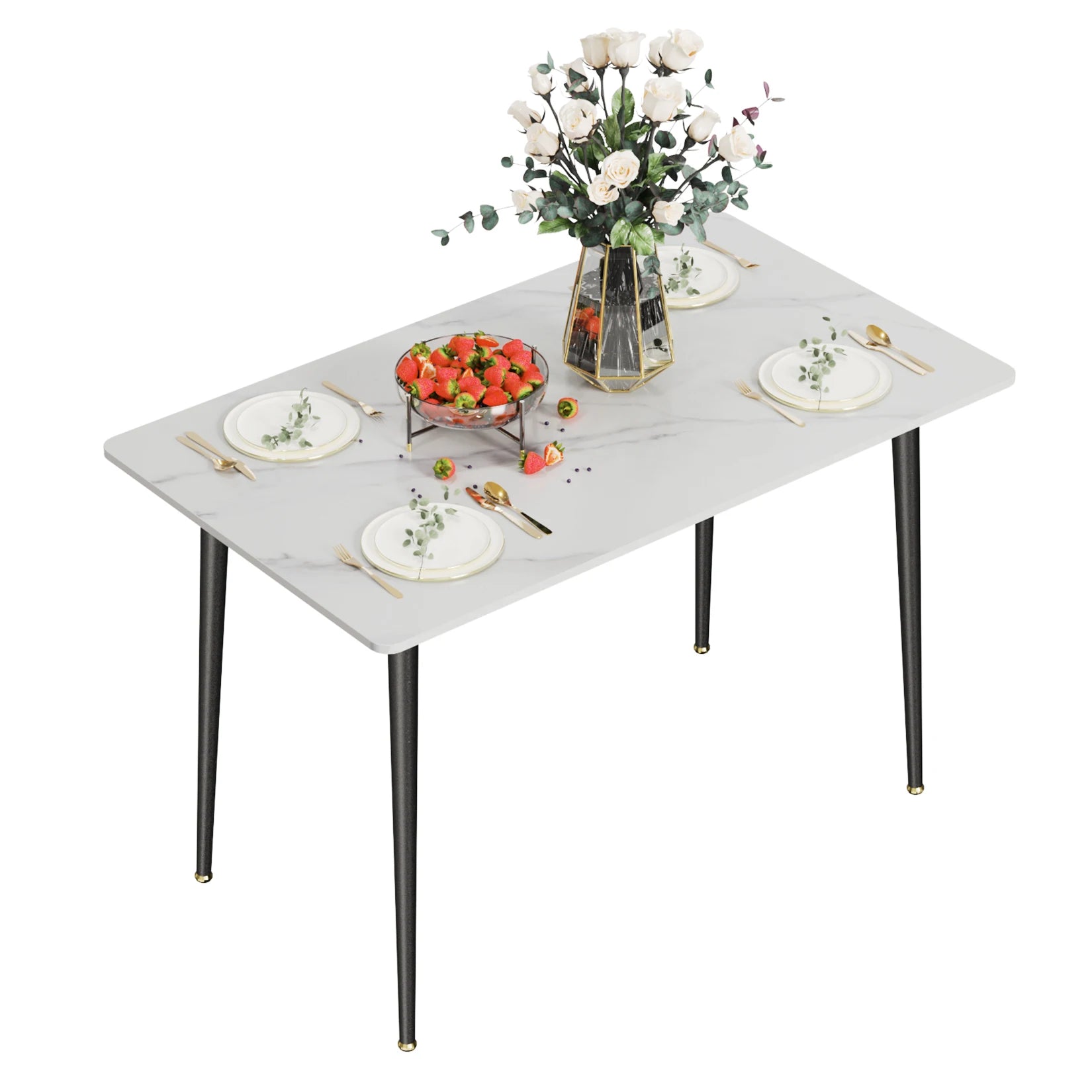 Modern Rectangle Dining Table Sleek Design with Durable Surface and Sturdy Frame for Stylish Dining Rooms