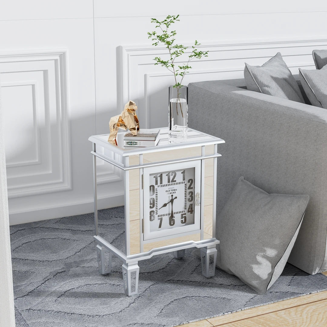 Modern Mirrored End Table