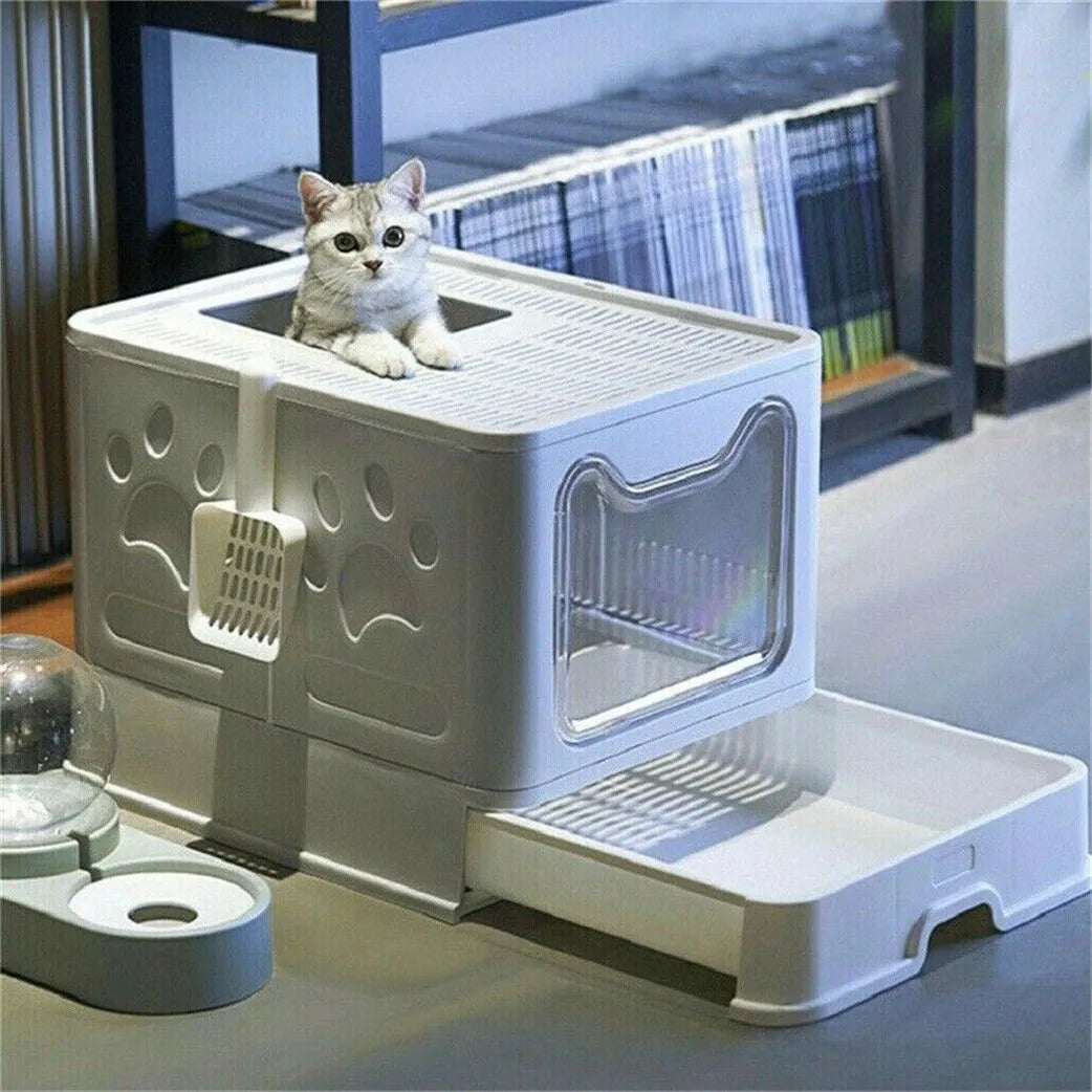 Easy Clean Cat Litter Box Hassle-Free Design for Quick and Convenient Maintenance