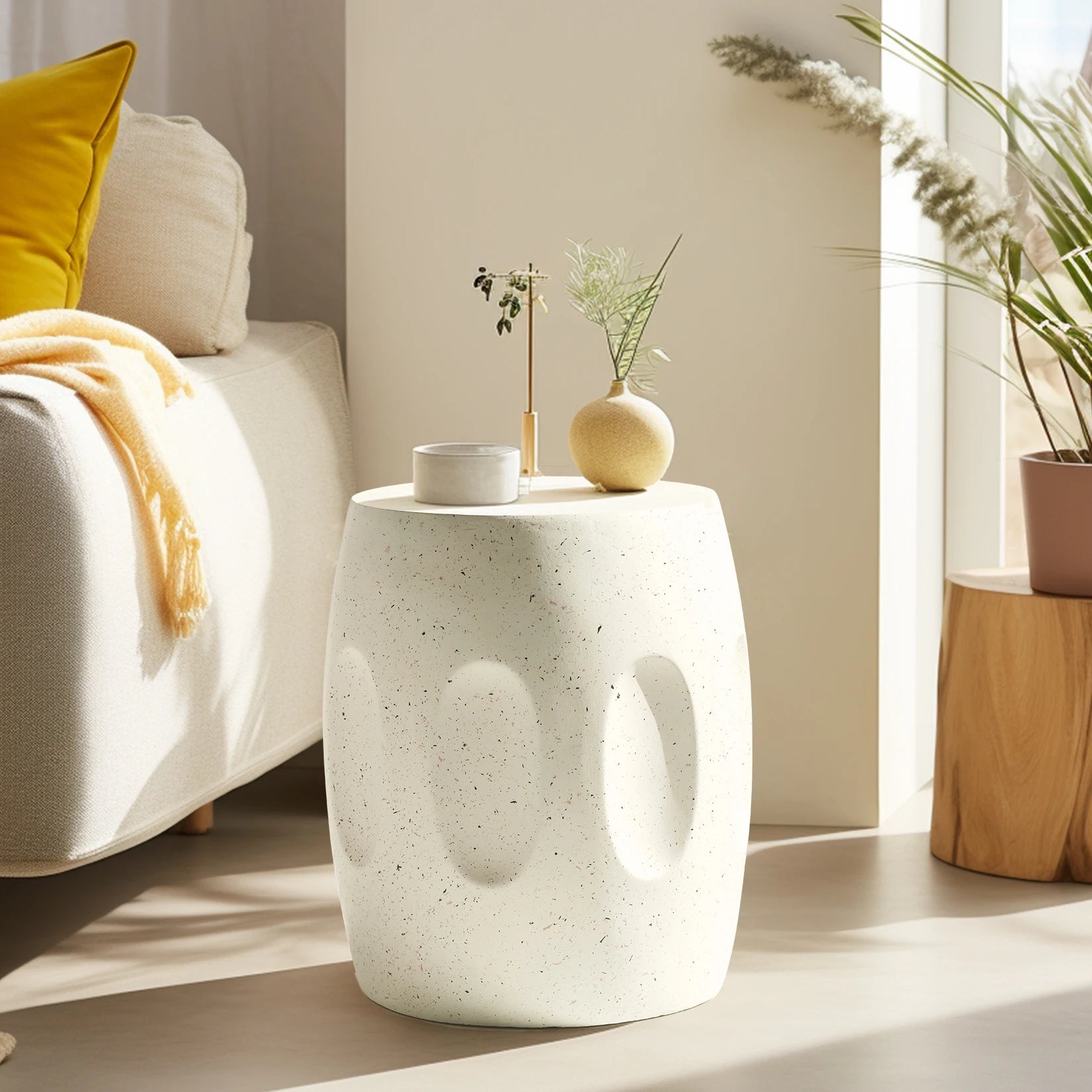 Faux Terrazzo Side Table