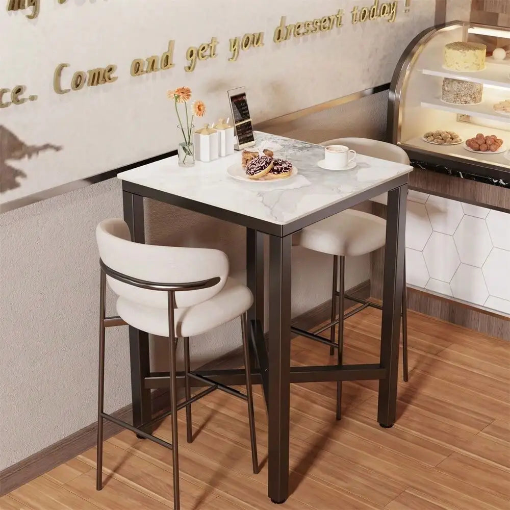 42" Marble Top Bar Table