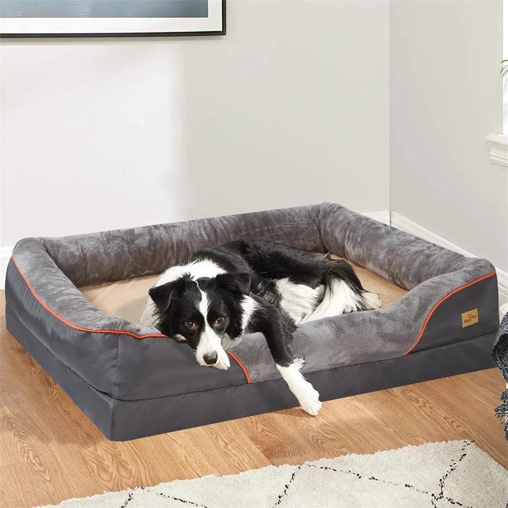Jumbo Orthopedic Dog Bed Extra Large Supportive Comfort for Big Dogs and Seniors