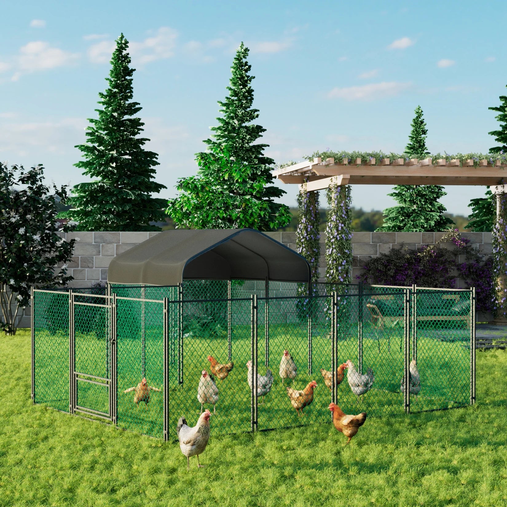 Large Metal Chicken Coop