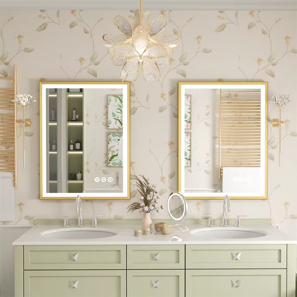 24" Round Frameless Bathroom Mirror – Classic Wall Mount