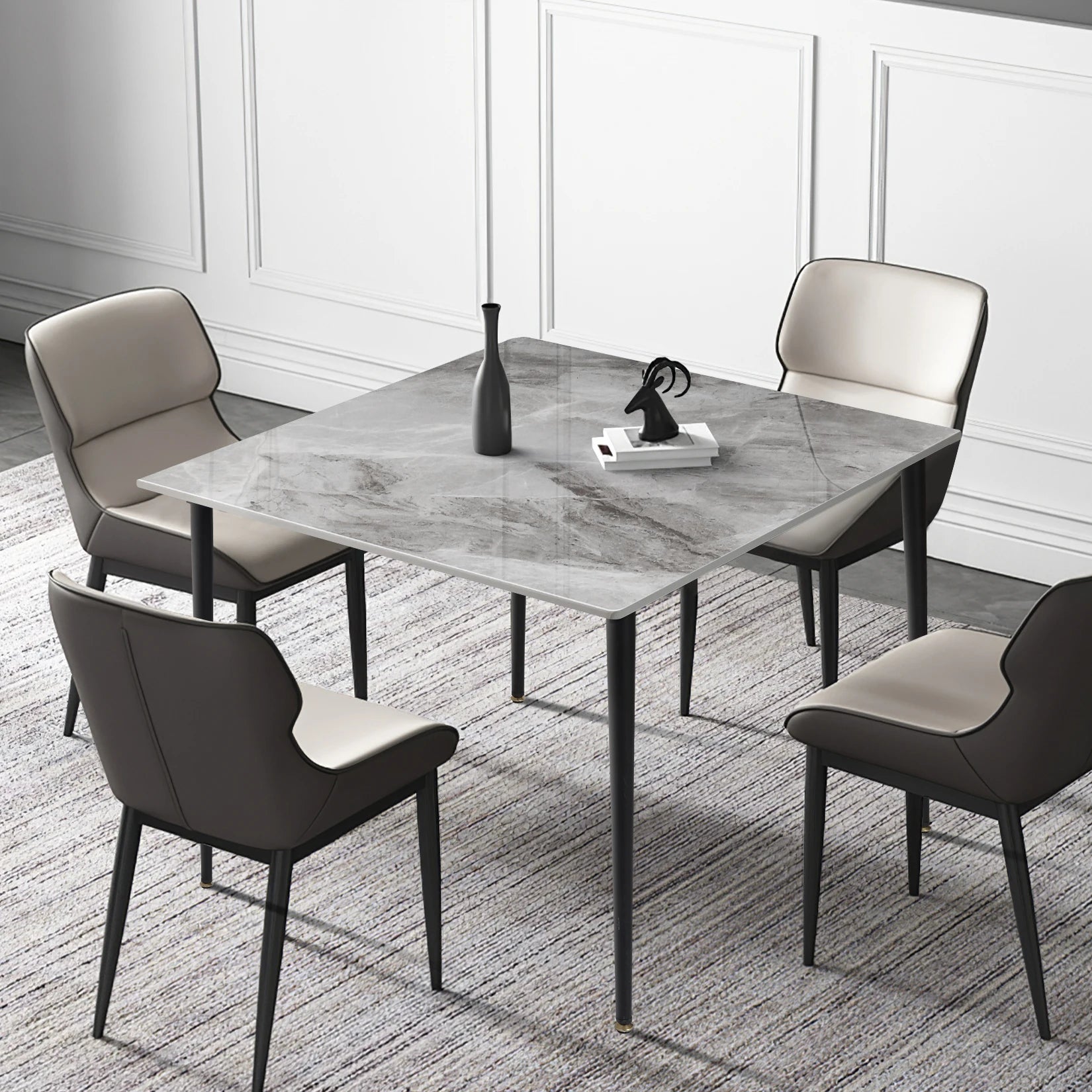 Island Kitchen Dining Table with Minimalist Design and Space-Saving Function for Modern Kitchens and Small Homes
