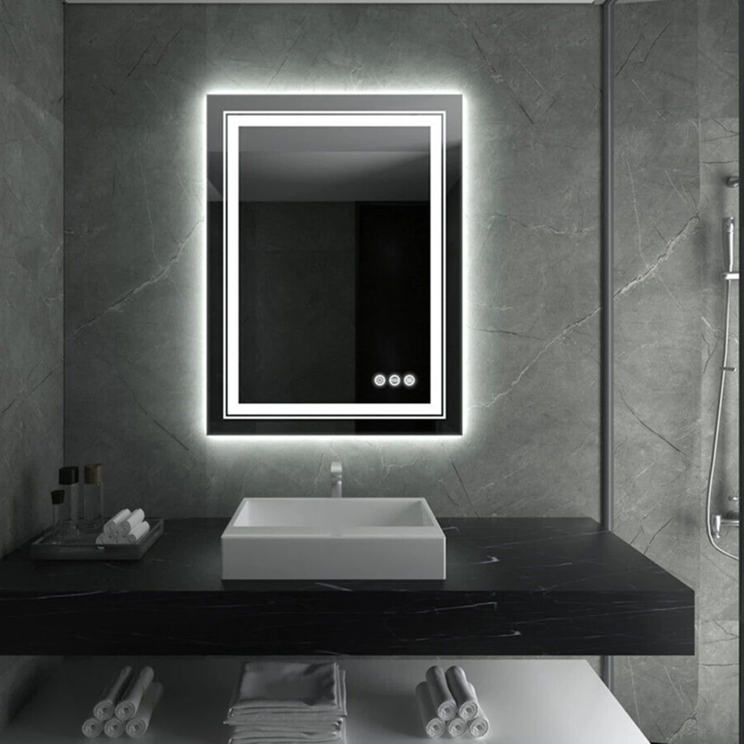 Crystal Clear LED Mirror Ultra-Bright Energy-Efficient Lighting with Anti-Fog and Sleek Design