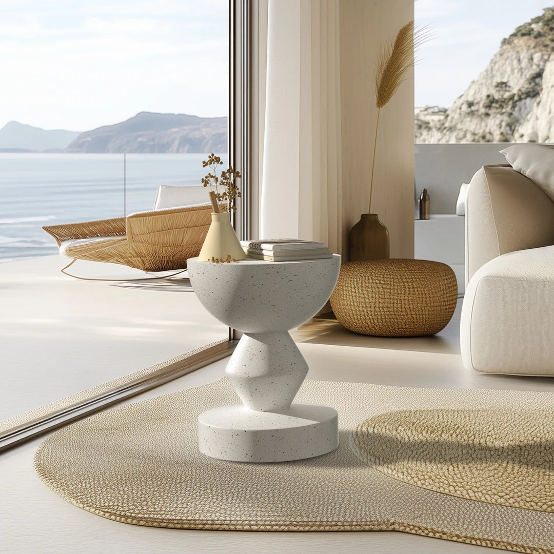 Faux Terrazzo Side Table