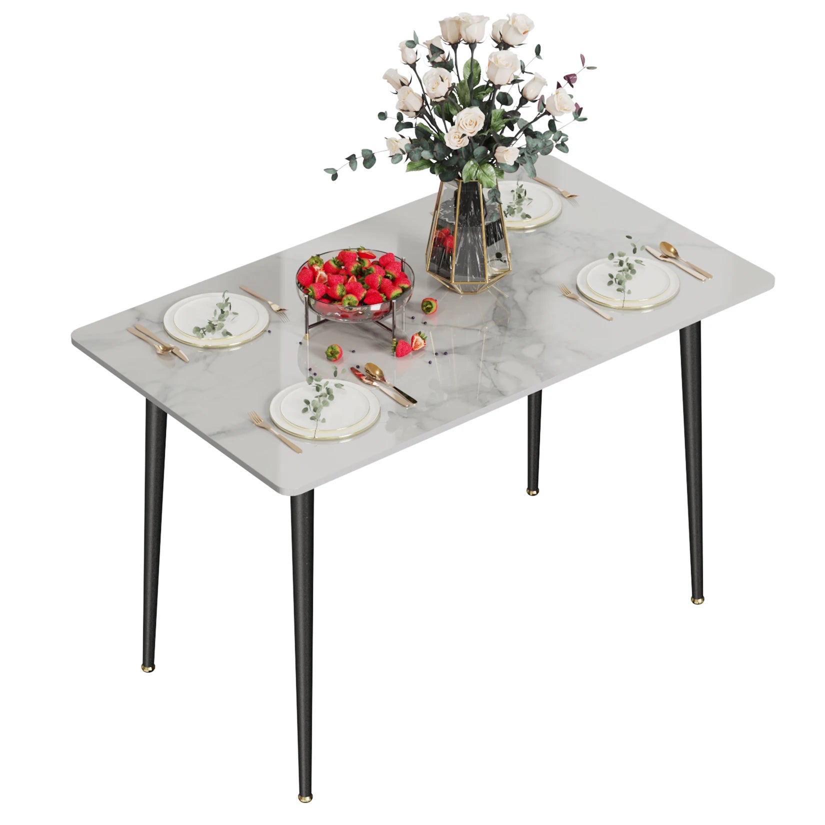 Modern Rectangle Dining Table Sleek Design with Durable Surface and Sturdy Frame for Stylish Dining Rooms