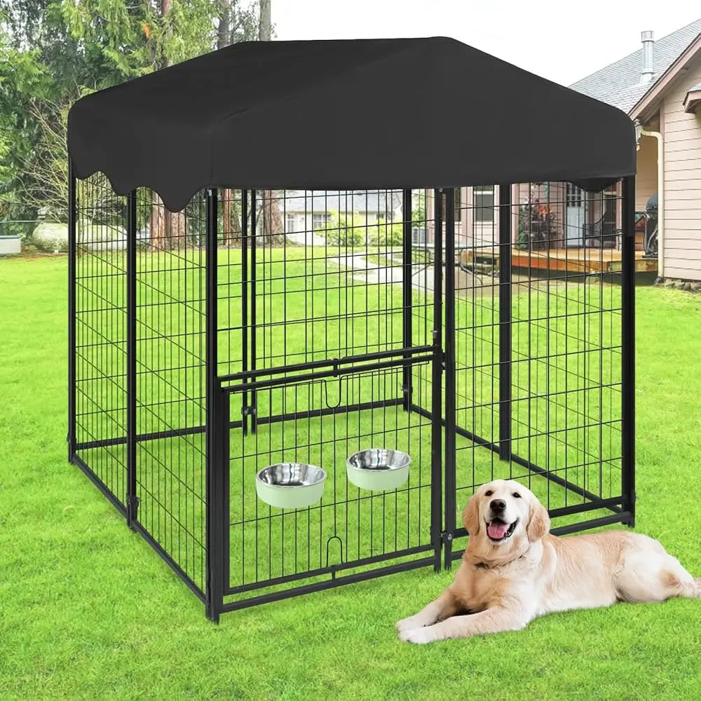 Outdoor Dog Kennel with Weather-Resistant Design and Secure Construction for Safe Pet Housing