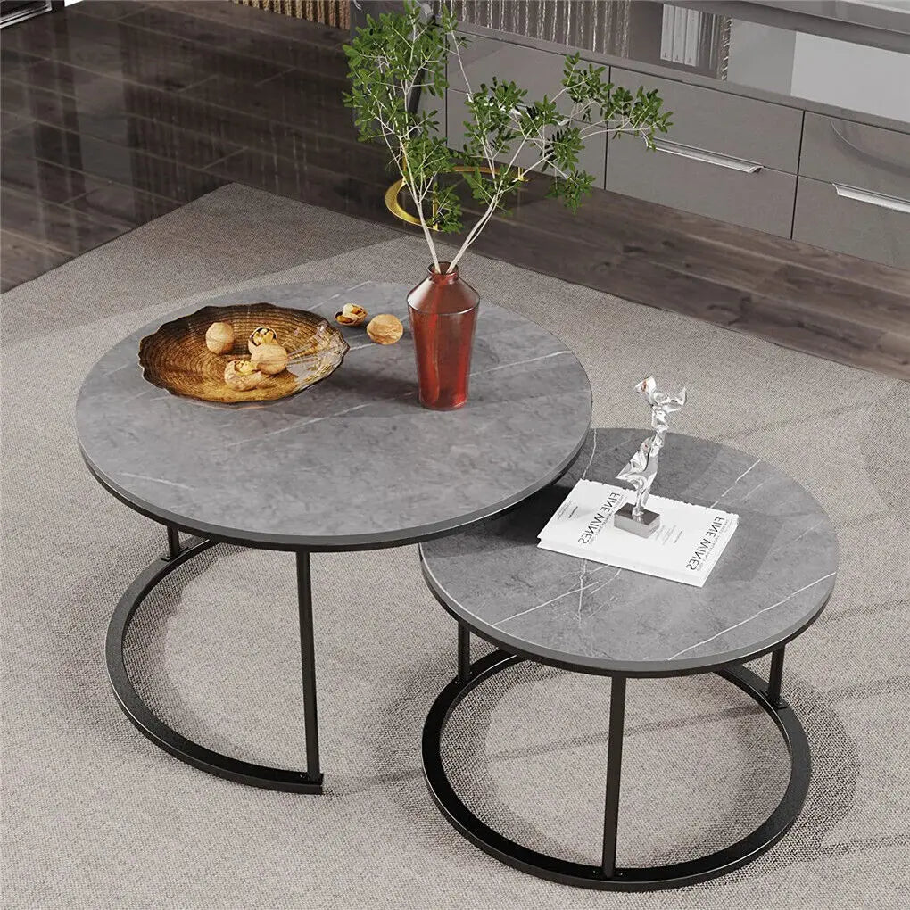 Sintered Stone Accent Tables Set Durable Heat-Resistant Surfaces with Modern Stylish Design