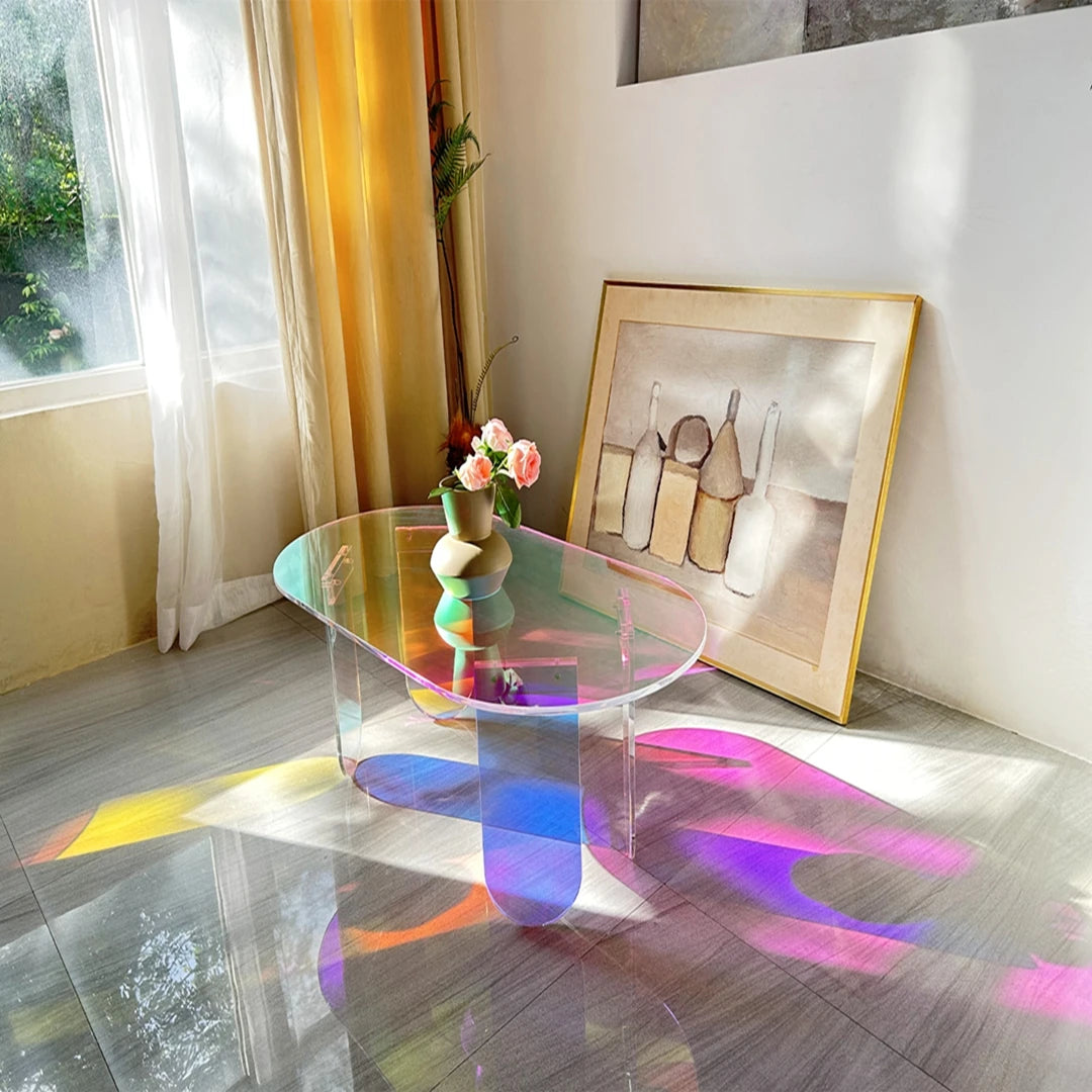 Modern Rainbow Acrylic Table