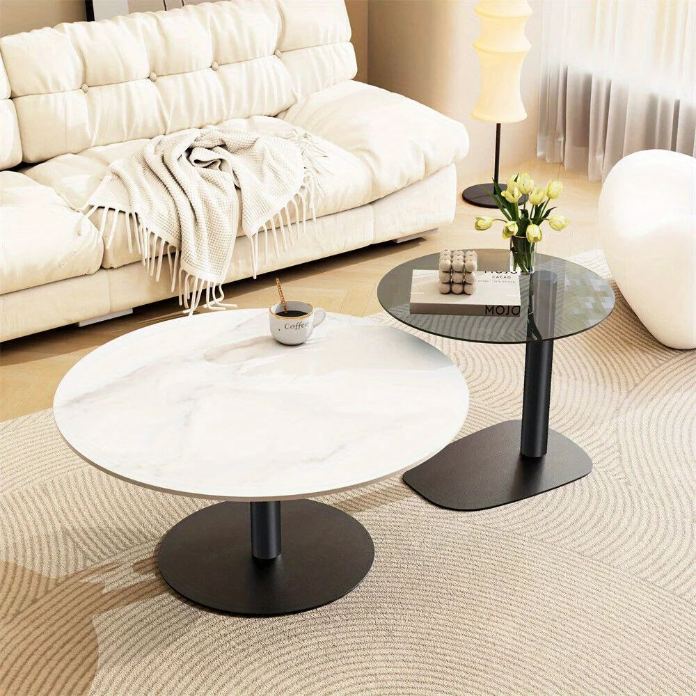 Modern Marble Coffee Table Set