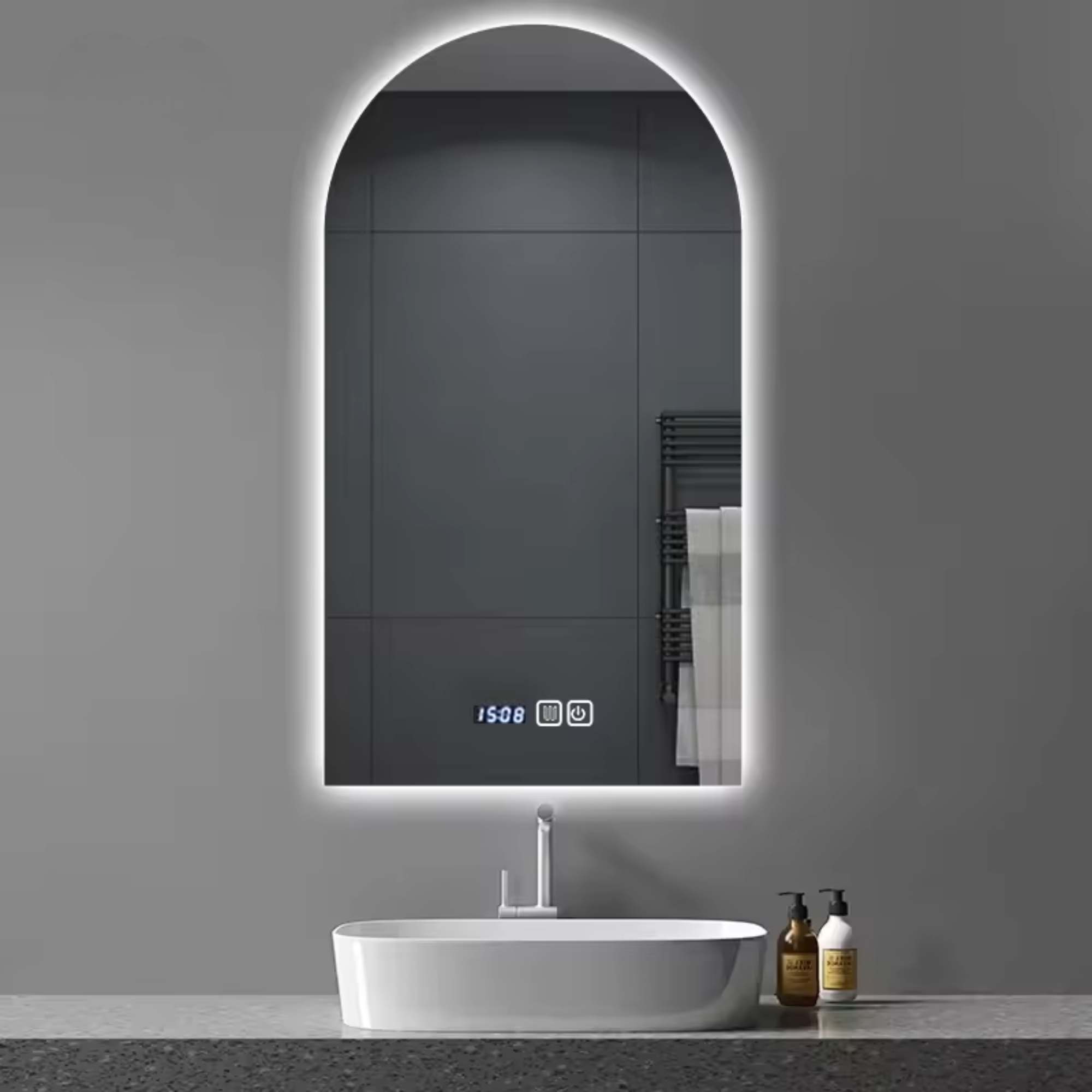 28" Round Frameless Bathroom Mirror – Classic Elegance