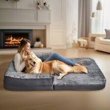 Luxury Plush Human-Style Dog Bed Ultra Soft Cozy Comfort for Dogs, Premium Support and Durable Design