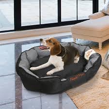 Orthopedic Sofa Dog Bed Memory Foam Support with Cozy Plush Cover for Joint Relief and Comfort