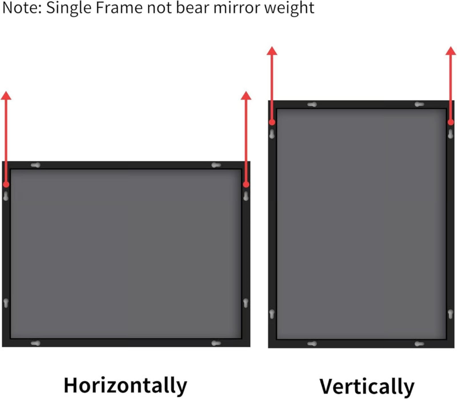 Black Rectangle Mirror